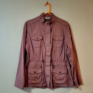 L.L. Bean Women's Mauve Utility Jacket with Drawstring Waist